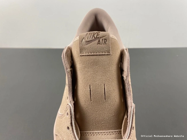 Official Maikesneakers Beige Particle Jordan AO1935-204 Low Retro 1 NS 0731